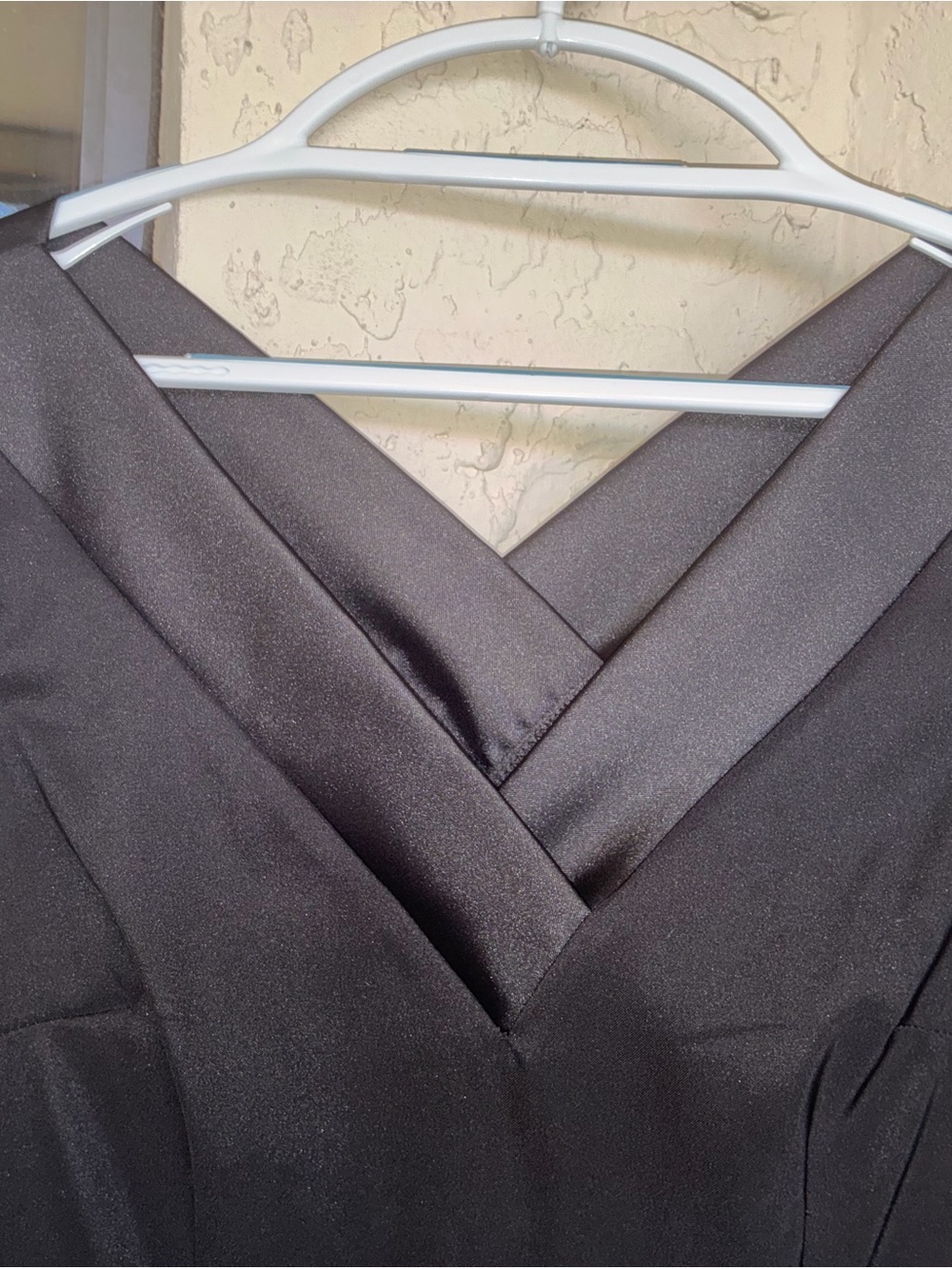 Connected Apparel Black V-Neck Cap-Sleeve Midi Sheath Dress - Picture 3 of 3